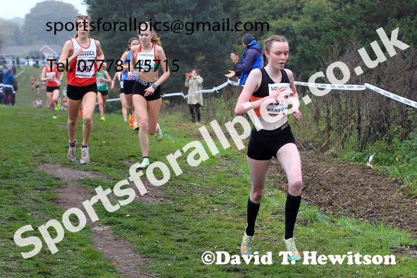 Womens Under-17s, 2022 National Cross Country Relays, Berry Hill Park, Mansfield.  Photo: David T. Hewitson/Sports for All Pics
